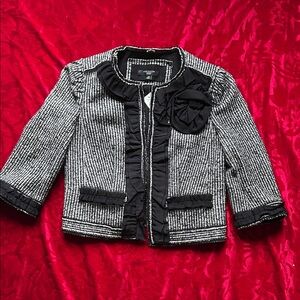 Ann Taylor Kids Houndstooth Blazer with Black Accents